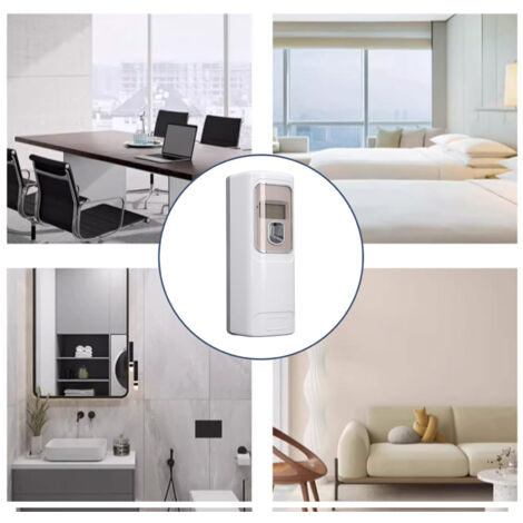 Distribuidor de aire automático, portátil y multifuncional para el hogar o la oficina, con pantalla LCD y ajuste de intervalos de 1 a 60 minutos.