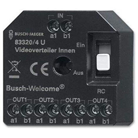 DISTRIBUIDOR DE VÍDEO INTERIOR R ACTIVE UP, PARA MONTAJE EN CAJA DE EMPOTRAR 83320/4 U BUSCH 2CKA008300A0508