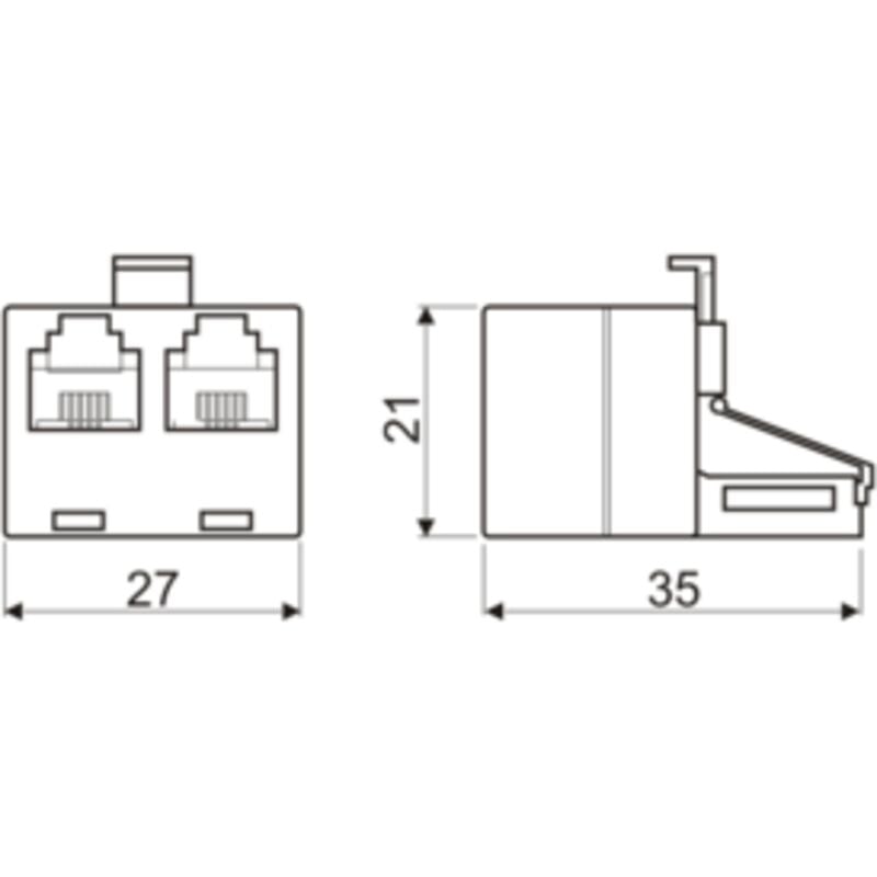 

Distribuidor telefónico modular doble marfil (Electro DH 39.015/6/4/BT) (Blíster)