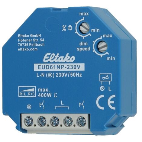 DISTRIBUIDOR R UP/AP, DIMMER UNIVERSAL, 8 TE, 1 FILA E, EUD61NP-230V ELTAKO 851932