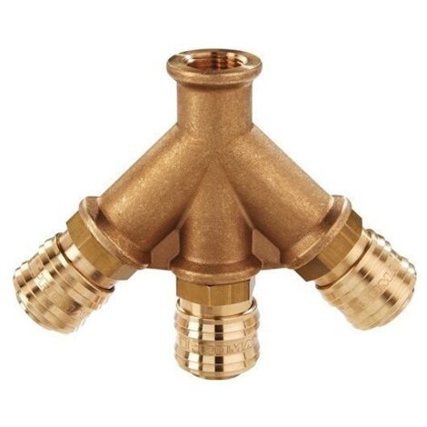 Distribuidor Rosca G 3/8 Pulg./15,39 Mm Ig, 3 Acoplamientos