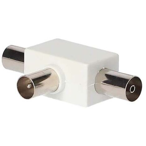 Distribuidor TV en cruz blanco1 Macho / 2 Hembras GSC 002600905