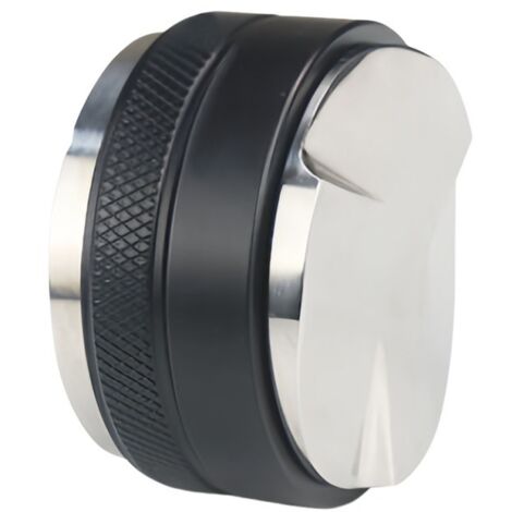 Distribuidor y prensador de café 2 en 1 de 58 mm, acero inoxidable, doble cabezal, nivelador de café, altura ajustable, herramienta de distribución de espresso con patrón de diamante antideslizante.