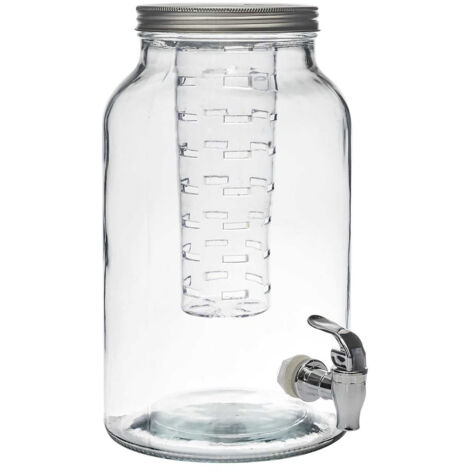 Distributeur à Boisson en Verre 5,5L avec Infuseur et Robinet