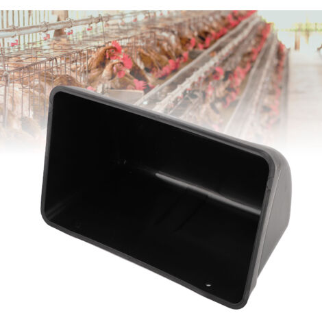Distributeur à Clip Pendulaire pour Poultry-Livestock Alimentation - Conteneur Plastique Grande Capacité Noir - Clips et Vis Incluses