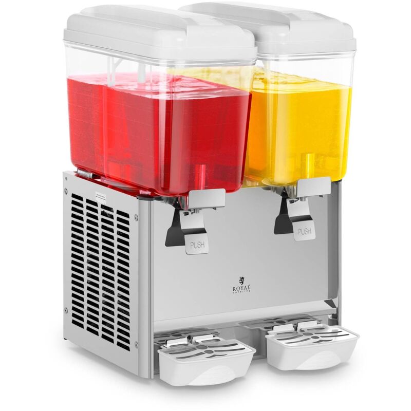 36L Machine Distributeur de Jus Boissons Réfrigéré Commercial 2 Cuves De 18 l