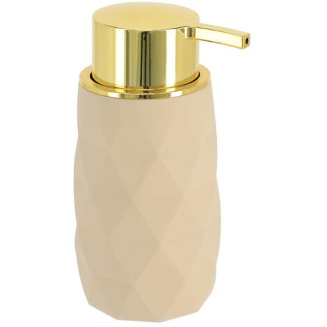 Distributeur a savon abs + rubber 210ml - beige - Tendance