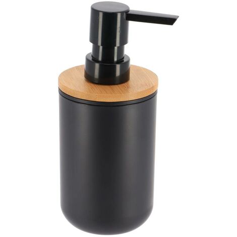 Distributeur à Savon ou lotion Noir et Bambou 300 ml - TENDANCE