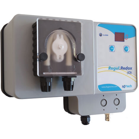 Pompe doseuse de chlore pour piscine jusqu'à 160 m³ – Débit max 35W – Protection IP 55 – Sonde d'analyse haute performance – Bypiscine