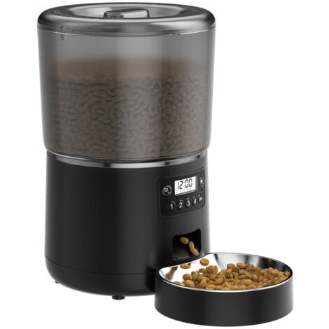 Distributeur automatique de croquettes pour chat avec enregistreur vocal 4L 10S et minuterie