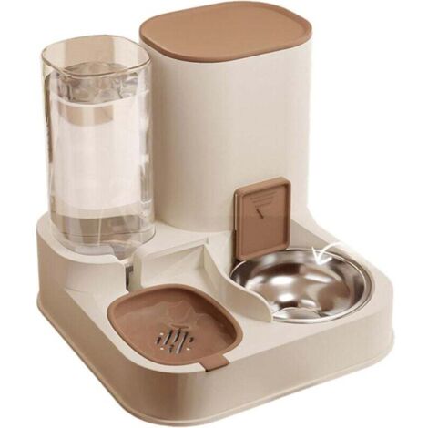 Distributeur automatique de nourriture et d'eau 2 en 1 pour chats et chiens