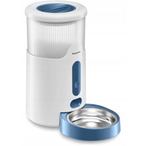 Distributeur automatique de nourriture et d'eau pour chiens et chats Panasonic CP-JNF01CW, en plastique et acier inoxydable, blanc. Distributeur automatique universel de nourriture pour animaux de com