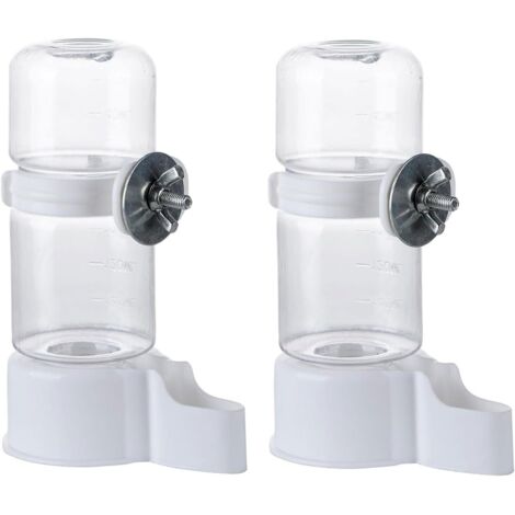 Distributeur automatique de nourriture et d'eau pour oiseaux, ensemble d'accessoires pour cage en 2 pièces, convient aux graines pour perroquets et distributeur d'eau en bouteille.
