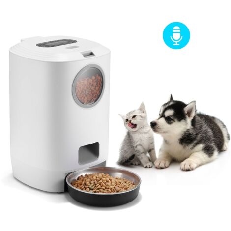 Distributeur automatique de nourriture pour animaux de compagnie de grande capacité pour chats et chiens