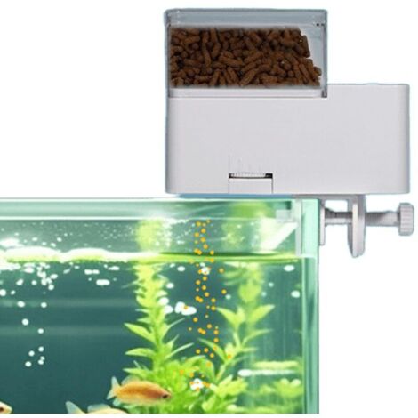 Distributeur automatique de nourriture pour aquarium - 150 ml - Avec quatre modes de mesure du temps - Distributeur automatique de nourriture pour poissons et poissons rouges - Avec réservoir de