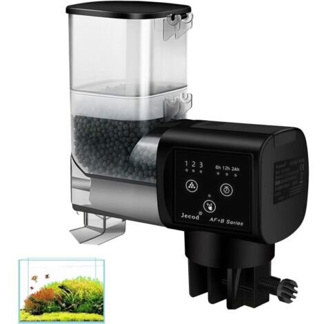 Distributeur automatique de nourriture pour aquarium : 250 ml Distributeur automatique de nourriture pour poisson, réglable, distributeur de nourriture pour poissons, distributeur automatique