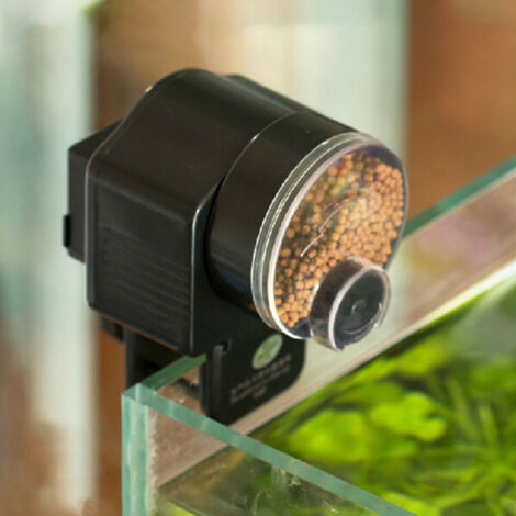 Distributeur automatique de nourriture pour poissons d'aquarium avec minuteur pour les vacances, 2 Modes De Chronométrage, Noir