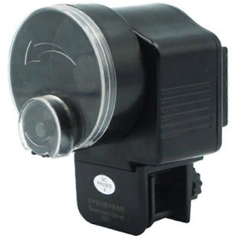 Distributeur automatique de nourriture pour poissons noir réglable avec minuteur et écran LCD