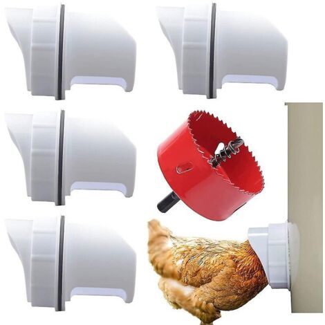Distributeur automatique de nourriture pour poulets à 4 ports avec fonction anti-gaspillage