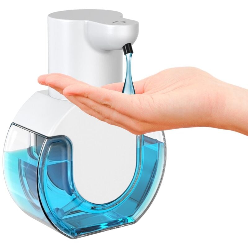 Distributeur automatique de savon liquide, distributeur de savon pour les mains sans contact avec volume de distribution de savon réglable, montage