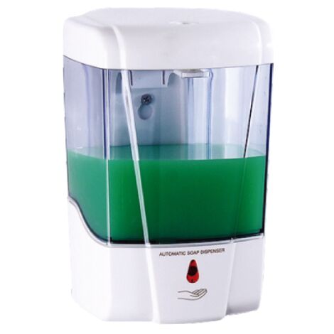 Distributeur automatique de savon liquide / gel de'sinfectant en ABS 600 ml avec piles non incluses distribution avec capteur
