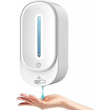 Distributeur automatique de savon mural pour gel hydroalcoolique ou lotion liquide – 350 ml, design moderne et montage facile