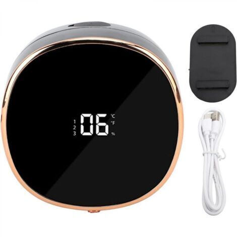 Distributeur automatique de savon mural, rechargeable, sans contact, intelligent, pour salle de bain et cuisine (noir)