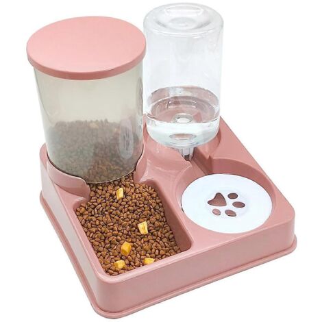 Distributeur automatique d'eau et de nourriture pour chats 2 en 1