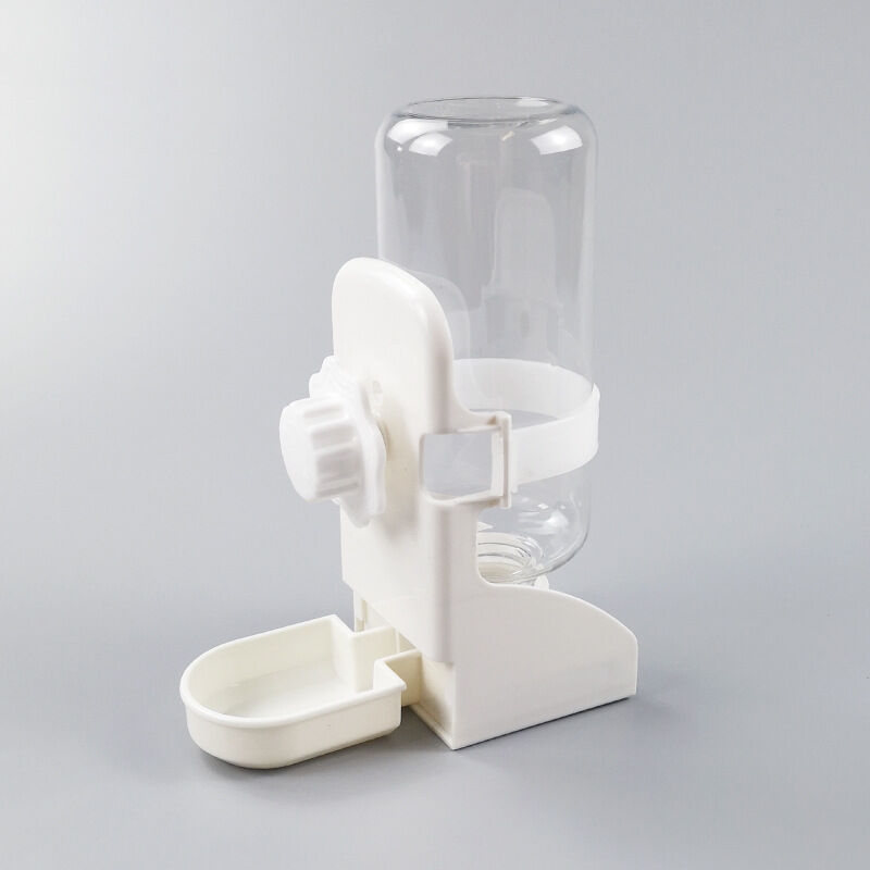 Distributeur Automatique Eau pour Petits Animaux et Petit Abreuvoir Suspendu pour Lapin Cobaye Furet Cochon d'Inde, blanc