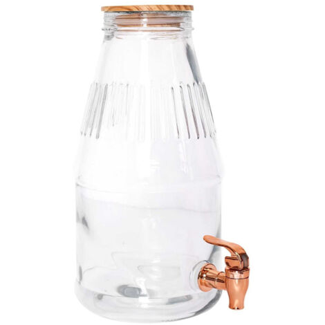 Distributeur Boisson avec Robinet 3,8 L - Fontaine à Eau et Cocktail - Bol à Punch - Fontaine pour Limonades - Bonbonne - Bocal