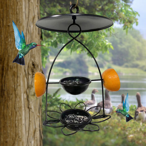 Distributeur Cacahuètes Oiseaux, Mangeoire à Oiseaux Distributeur Suspendu Imperméable d’Extérieur Mangeoire