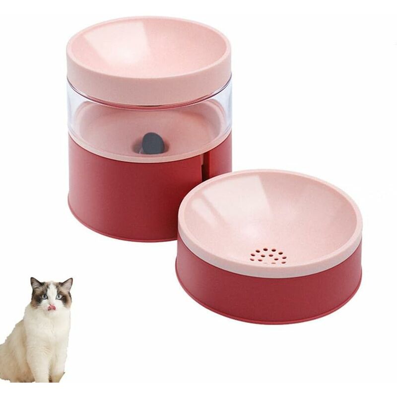 Distributeur Croquettes Chat Automatique et Distributeur Eau Chat Automatique Ensemble 2 en 1 Mangeoirs et Abreuvoirs pour Chats et Chiens Capacité 1L