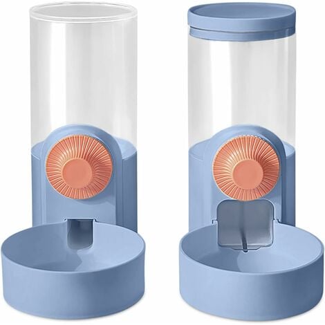Distributeur Croquettes Chat Automatique et Distributeur Eau Distributeur d'eau Automatique Suspendu Distributeur de Croquettes Chiens for Animaux Bleu