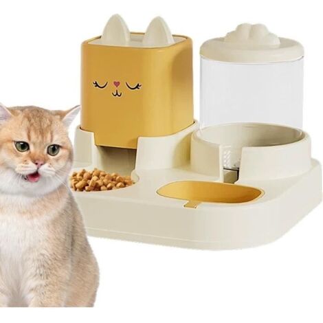Distributeur Croquettes Chat,Chien Automatique - - Gamelle À Nourriture Et À Eau pour Animaux