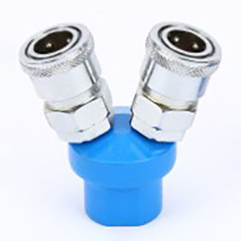 Distributeur d'Air 2 Voies Rond pour Compresseur - Raccord Pneumatique à Connexion Rapide, Résistant à la Corrosion et à l'Usure