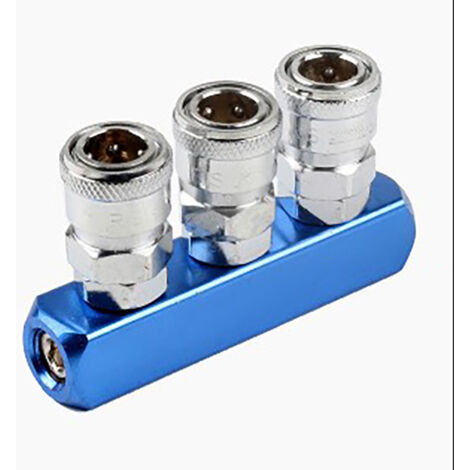 Distributeur d'air 3 voies droit pour compresseur, raccord rapide pneumatique résistant à la corrosion