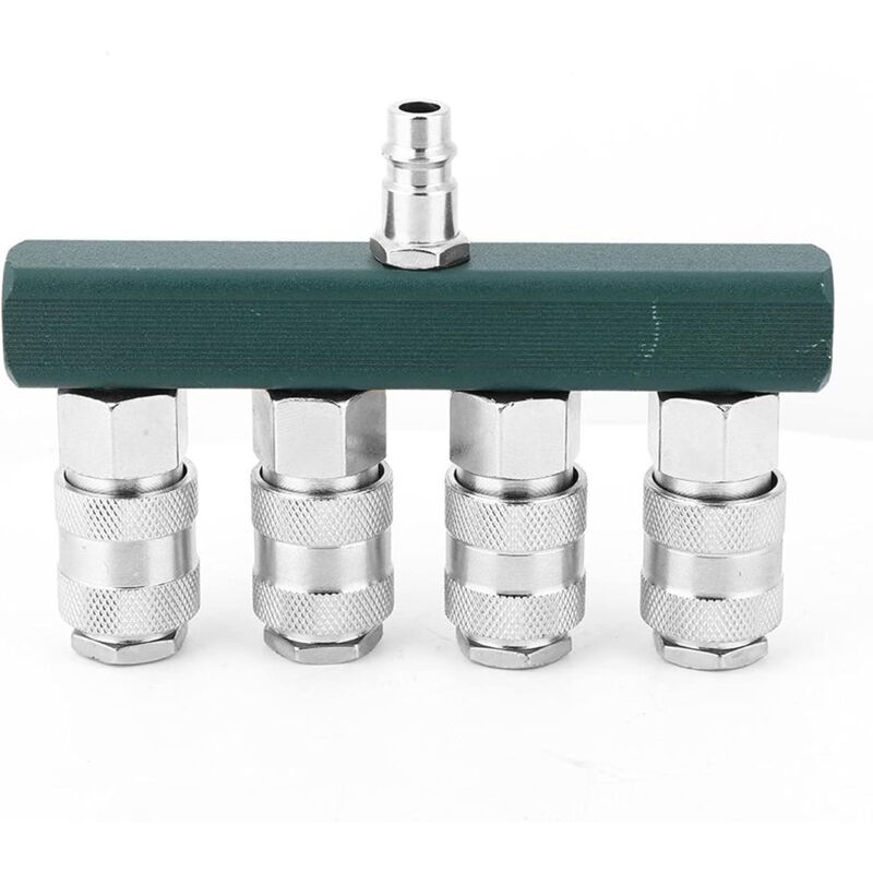 Distributeur d'air comprimé, raccord rapide à 4 voies filetage NPT 1/4 pouce, raccord de tuyau d'air de haute qualité, raccords pneumatiques raccords