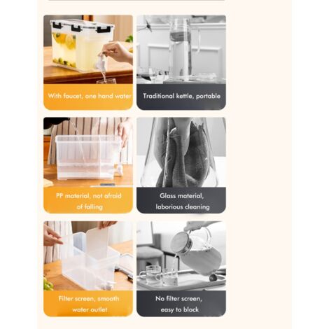 Distributeur de Boissons 3,5 L avec Robinet - Idéal pour Jus Glacé, Fêtes et Utilisation Quotidienne