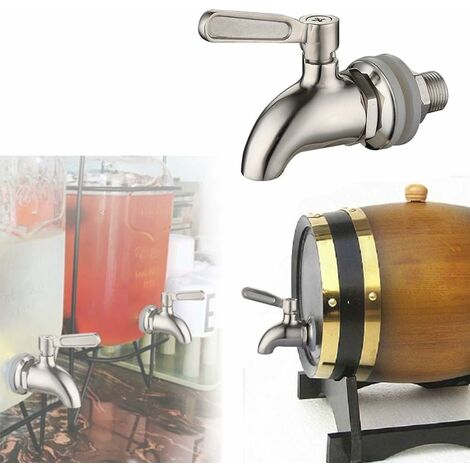 Distributeur de Boissons en Acier Inoxydable Robinet de Robinet de Remplacement pour Homebrew Barrel Fermenter Vin Bière Distributeur de jus de Boisson Spigot