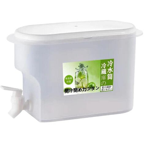 Distributeur de Boissons en Plastique 3,5 L, Bouilloire Froide pour Réfrigérateur Domestique avec Robinet pour Boisson de Fête, Jus, thé glacé, Limonade,A