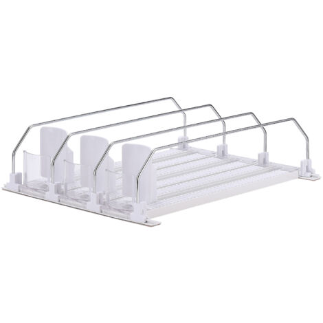 Distributeur de boissons réfrigérateur avec séparateurs ajustables en métal, dimensions 31/38 cm, blanc, ensemble 3/5/6 pièces
