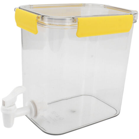 Distributeur de Boissons Réfrigéré 3.5L avec Robinet, Économique et Pratique pour Jus, Thé Glacé, Fêtes, Jaune