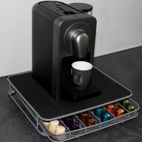 Distributeur de capsules, machine à café sur pied, porte-capsules de type tiroir, peut contenir 25/50/30 capsules.