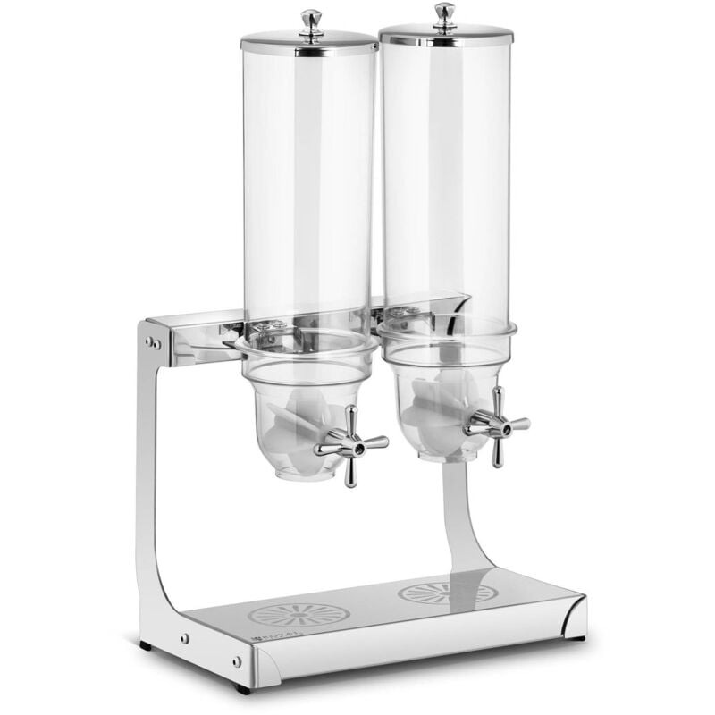 Royal Catering - Distributeur De Céréales Double Récipient Rangement Transparent Aliments Secs