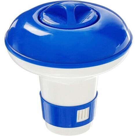 Distributeur de chlore flottant pour piscines , mini distributeur chimique flottant pour pastilles de chlore jusqu'à 1,8 pouce , 4 évents de débit réglables , convient aux piscines , spas , jacuzzis e