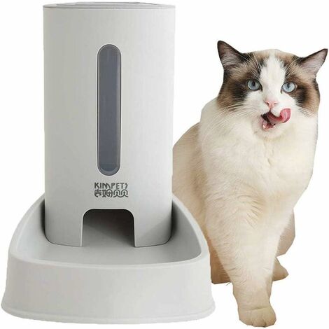 Distributeur De Croquettes Distributeur Croquettes Chat Automatique Chiots d'alimentation Chien Bol d'eau Gray,Food Feeder