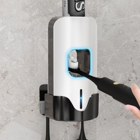 Distributeur automatique de dentifrice mural, porte-brosse à dents rechargeable, porte-brosse à