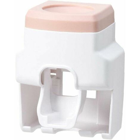 Distributeur de dentifrice, étagère de salle de bain (rose)