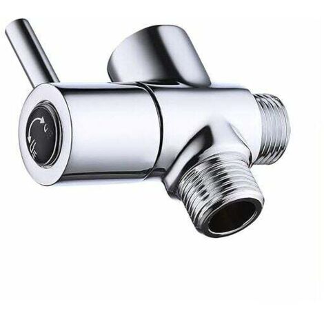 Distributeur de douche, mitigeur thermostatique 2 voies, adaptateur de douche, douchette, flexible de douche, pommeau de douche chromé poli CJY