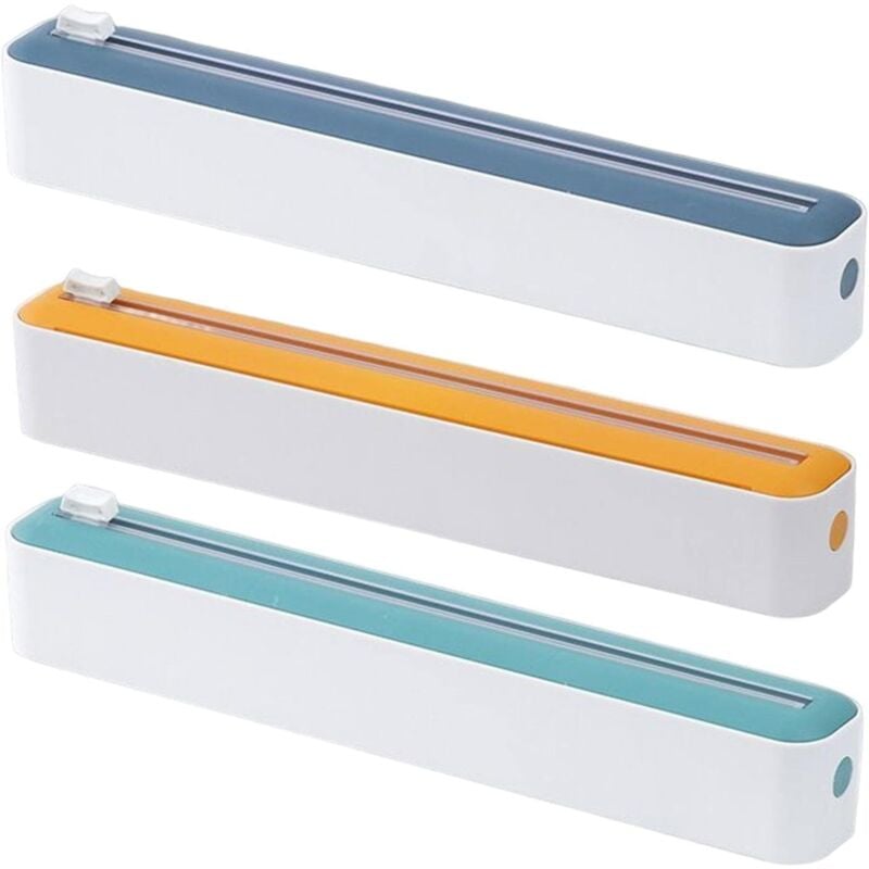 Distributeur De Film, Rangement Papier Alu Et Film Alimentaire, Boîte De Découpe De Film Alimentaire, Distributeur De Film Alimentaire avec Cutter,